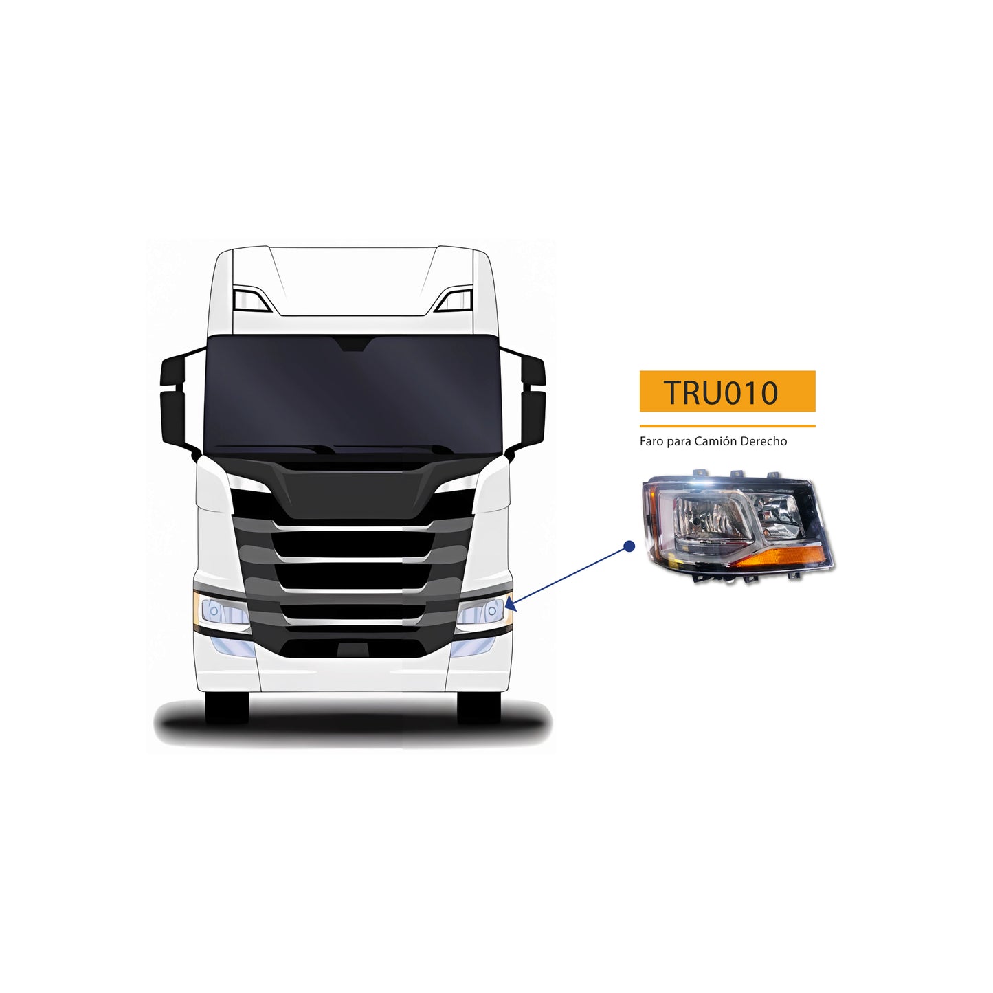 Faro para Camión Derecho para SCANIA R410 | 2020 - 2025