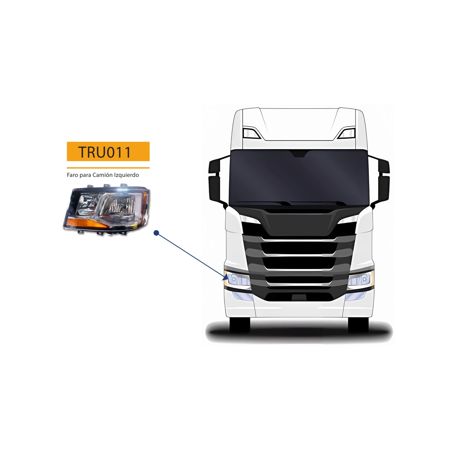 Faro para Camión Izquierdo para SCANIA R410 | 2020 - 2025