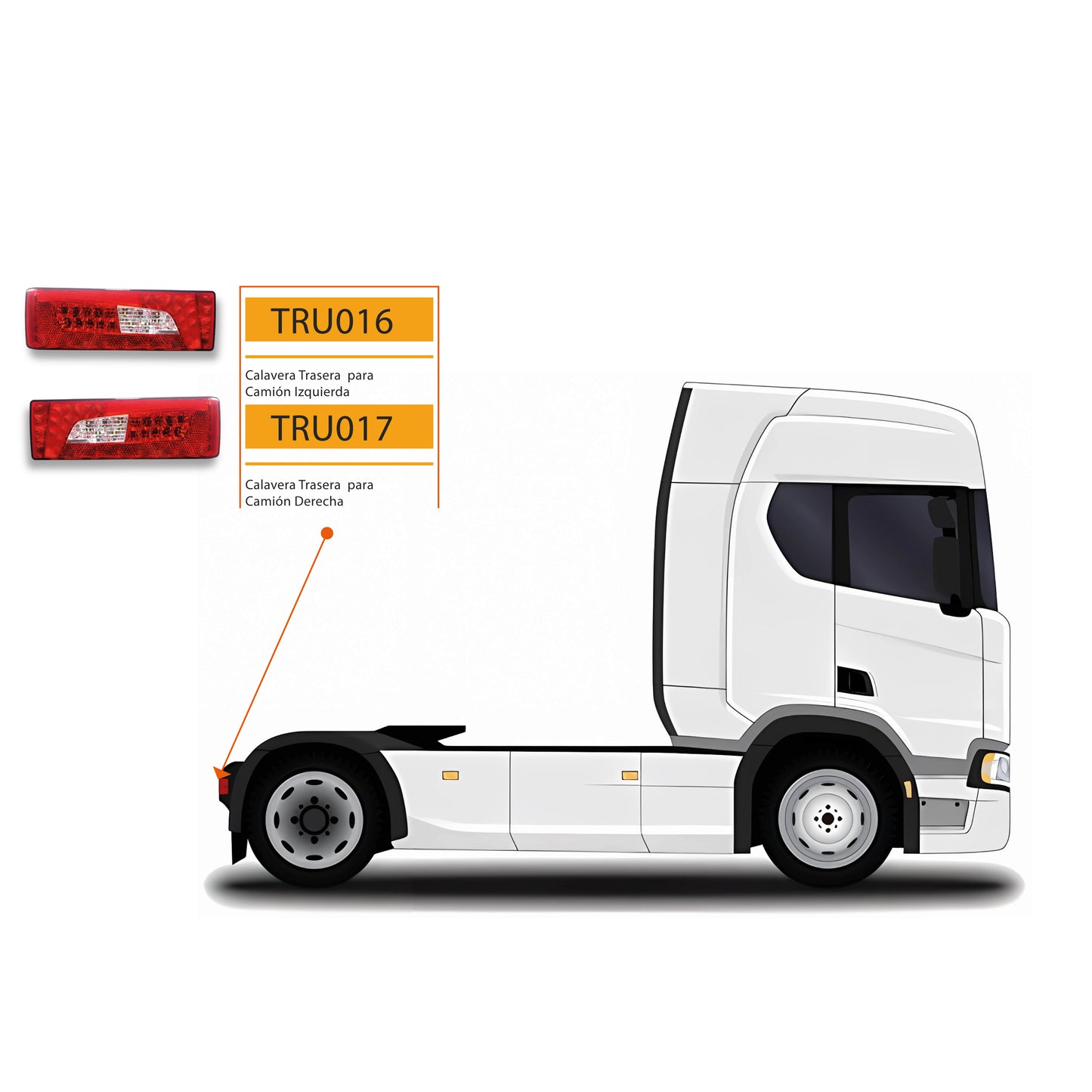 Calavera Trasera para Camión Izquierda para SCANIA R410 | 2020 - 2025