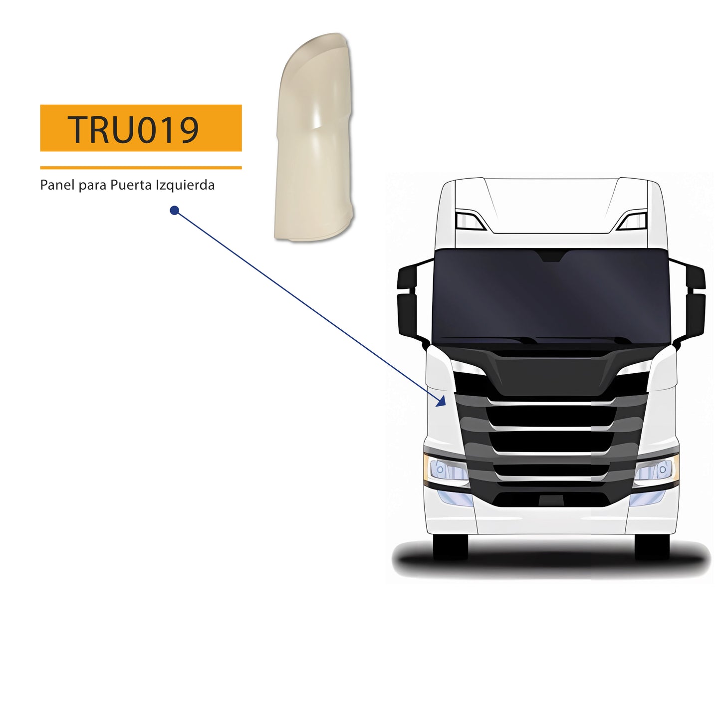Panel para Puerta Lado Izquierdo para SCANIA R410 | 2020 - 2025
