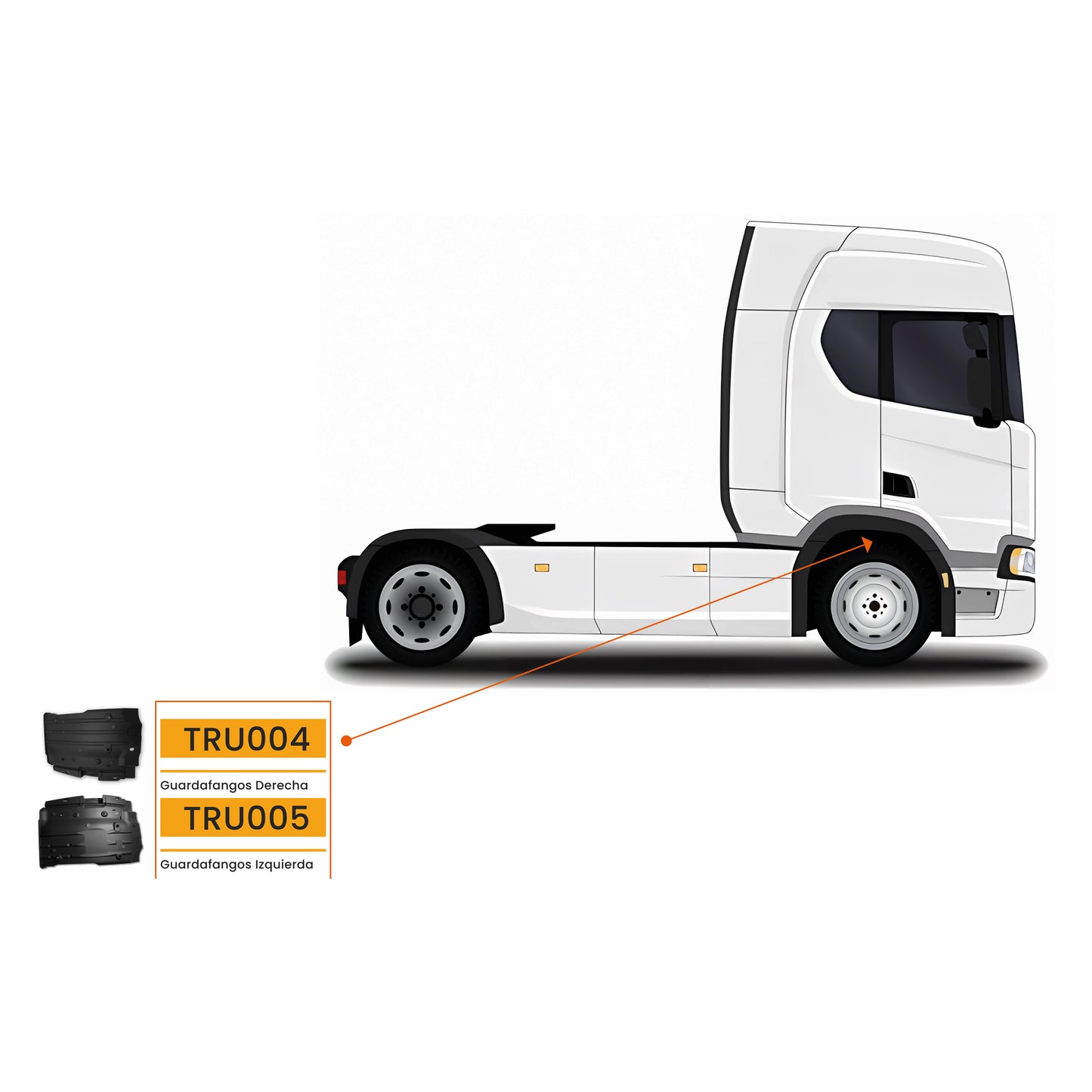 Guardafangos Izquierda para SCANIA R410 | 2020 - 2025