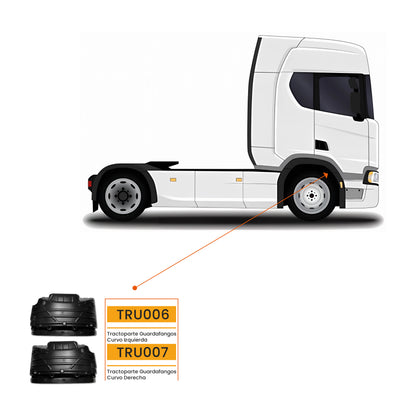 Tractoparte Guardafangos Curvo Derecha para SCANIA R410 | 2020 - 2025