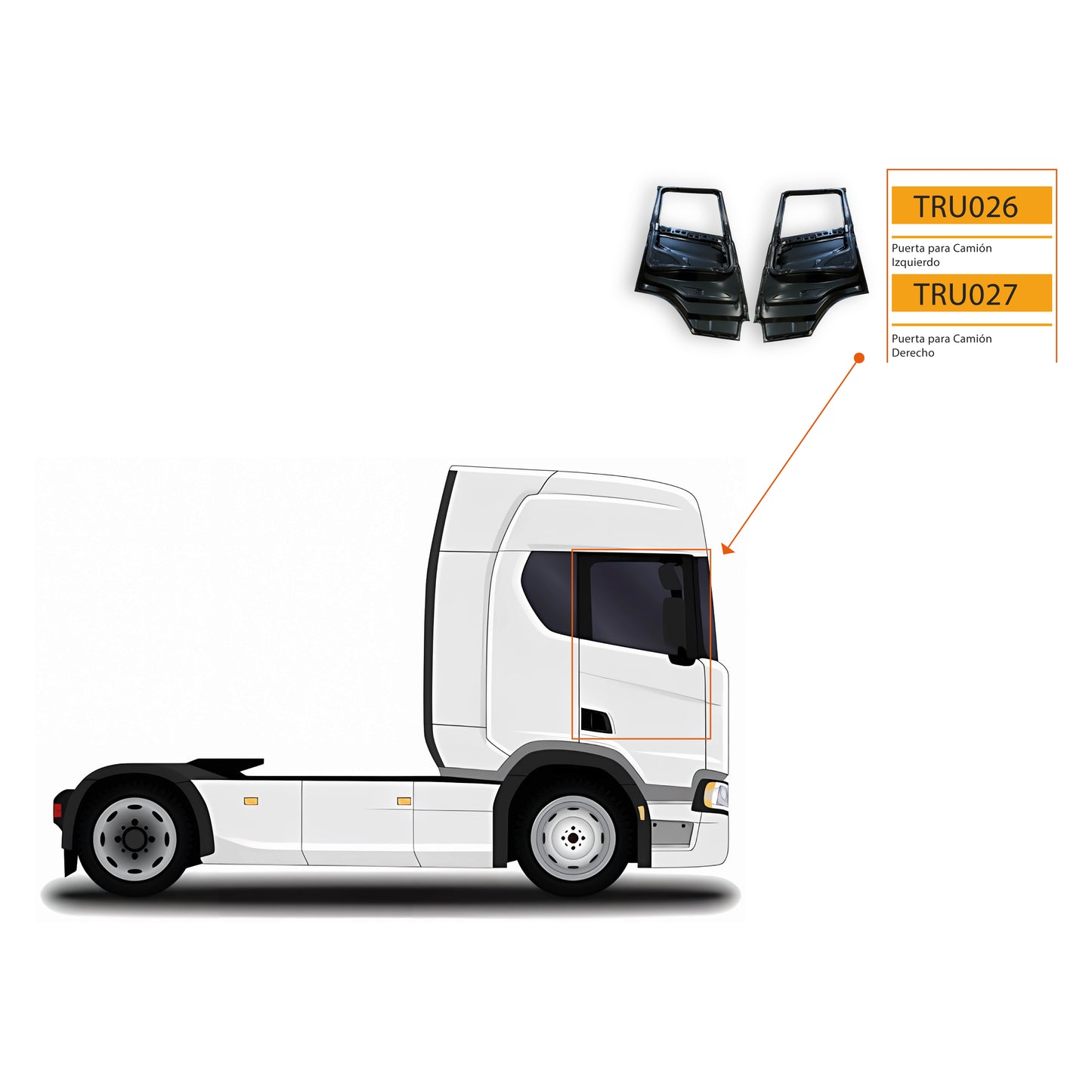 Puerta para Camión Lado Izquierdo para SCANIA R410 | 2020 - 2025